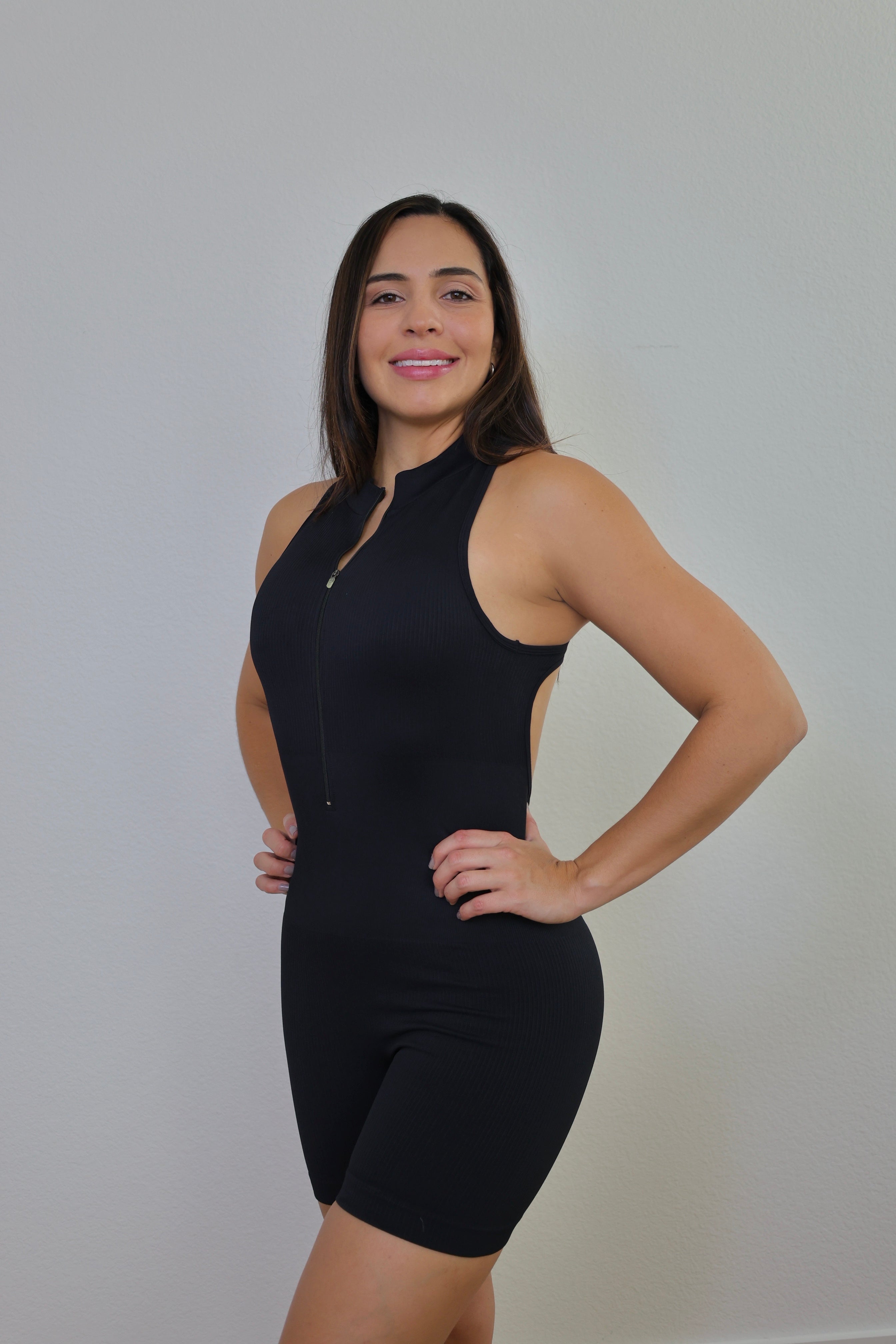 Sculptzip Short Jumpsuit